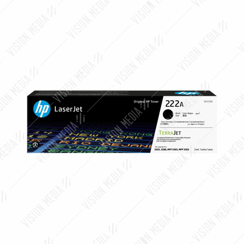 HP 222A BLACK LASERJET TONER CARTRIDGE (W2220A)