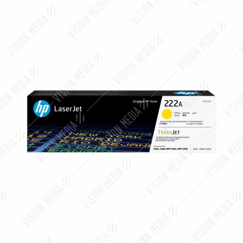 HP 222A YELLOW LASERJET TONER CARTRIDGE (W2222A)