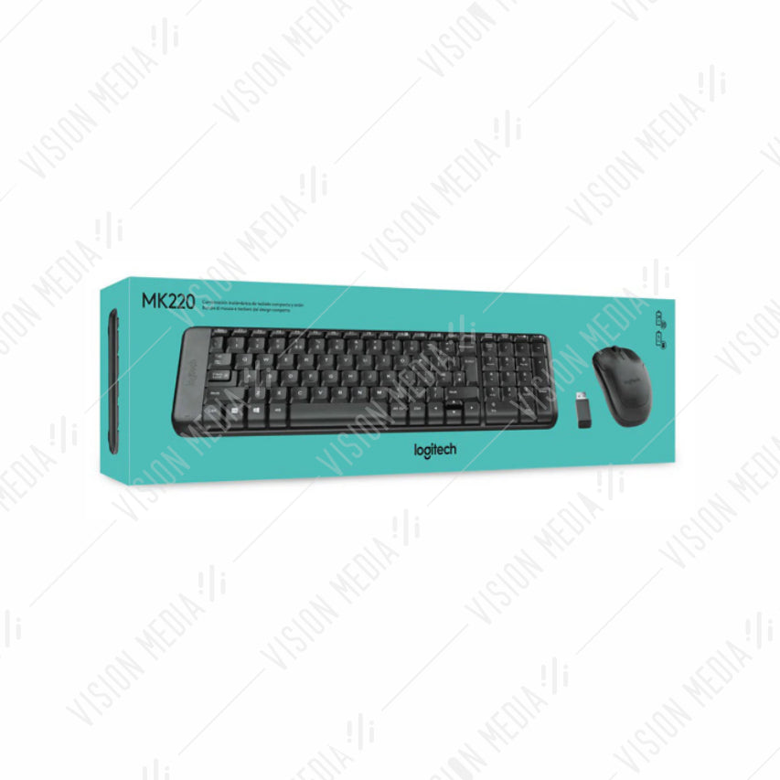 LOGITECH COMPACT WIRELESS KEYBOARD & MOUSE COMBO (MK220) (920-007444)