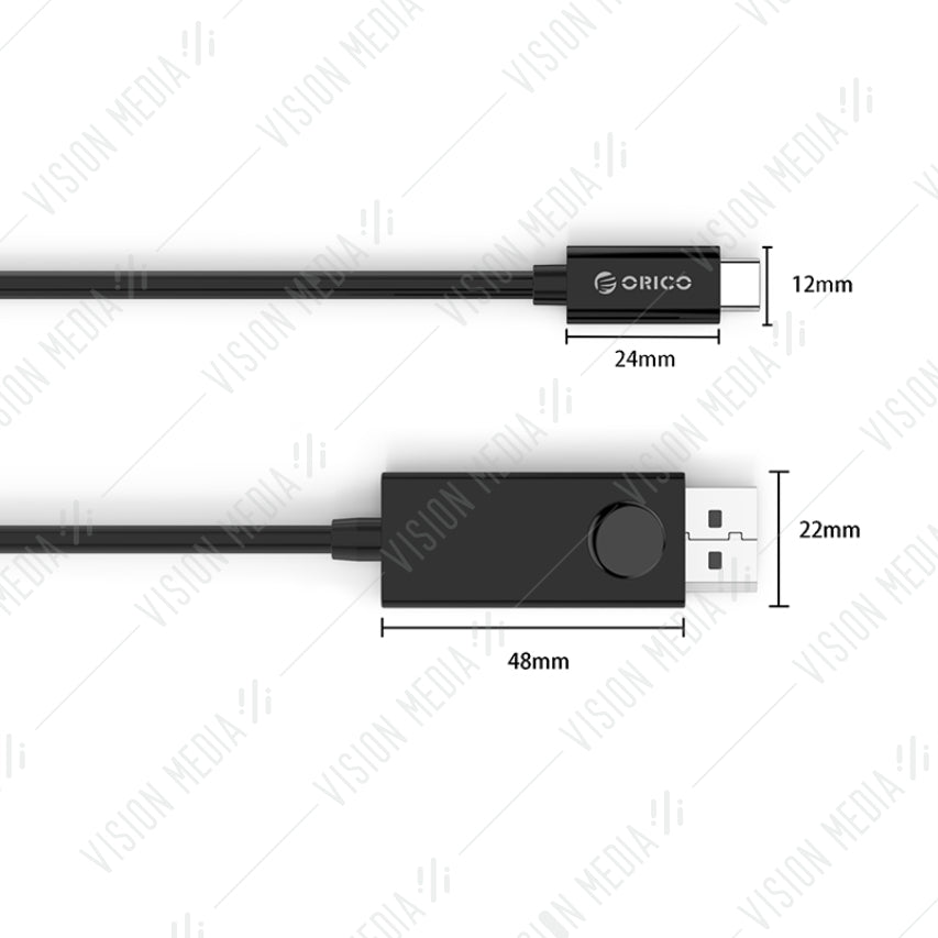 ORICO USB TYPE C TO DISPLAYPORT (M-M) (1.8M) (XC-203)